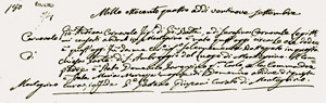 Atto di Nascita di Giovanni Carnovali