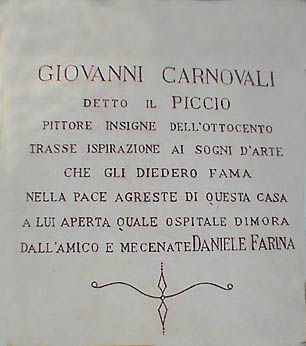 Lapide su Casa Farina