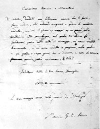 Lettera del Piccio, dal carcere di Morbegno, all'amico Pagnocelli
