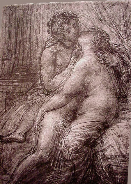 Salmace ed Ermafrodito - Disegno -