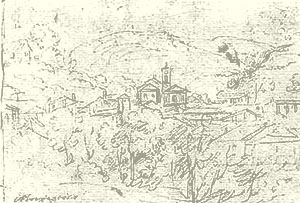 Veduta di Montegrino (matita su carta)